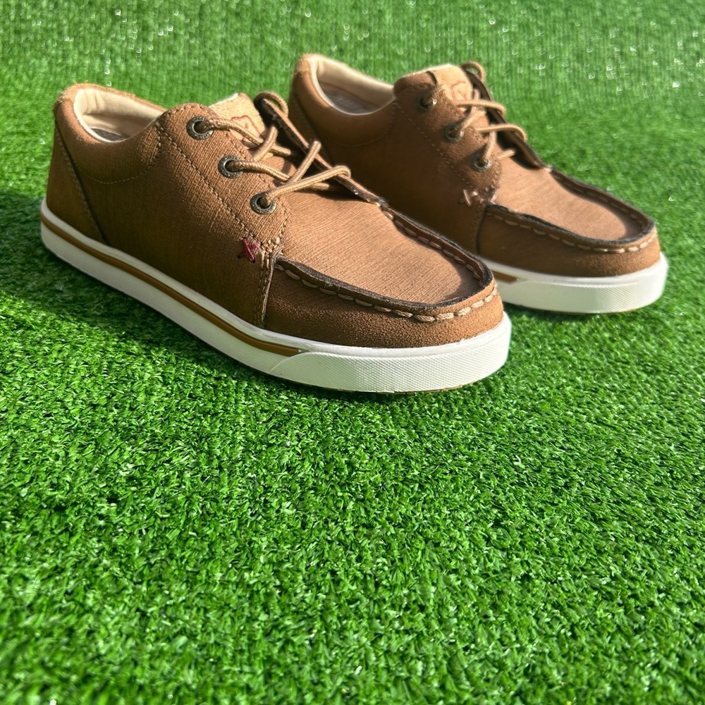 Twisted X Kicks Clay Kids 2 M Casual Shoes YCA0003 LXP00221 Brown Leather Rodeo